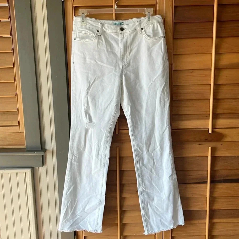 Rockin C style CV4966 ivory colored jeans size 32